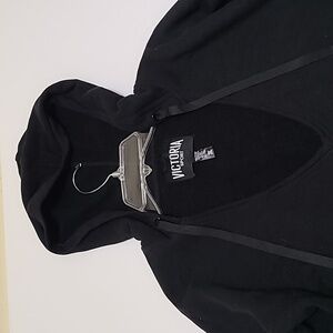 VICTORIA SPORT Women's‎ Black Plunge V-Neck Long Sleeve Hoodie - Size XS